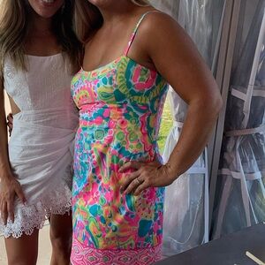 Lilly Pulitzer Pink and Green Mini Dress